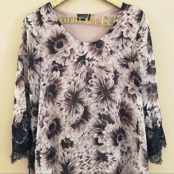 ASTR The Label Floral Lace Sleeve Shift Dress - Picture 3 of 8